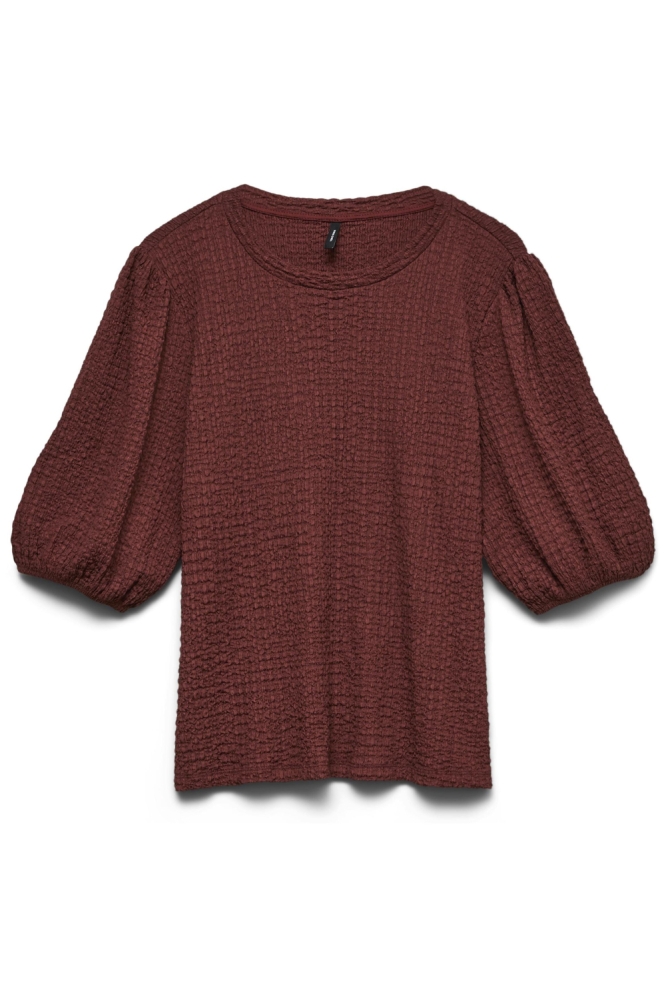 Vero Moda bordeaux dames t-shirt | Vooraanzicht