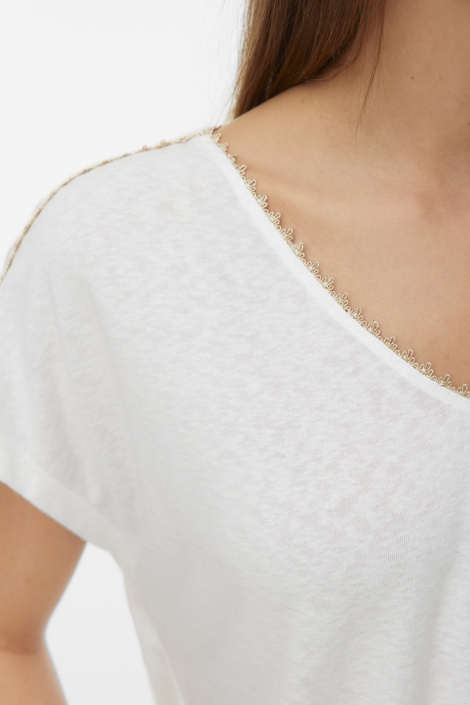Vero Moda witte dames t-shirt | Close up