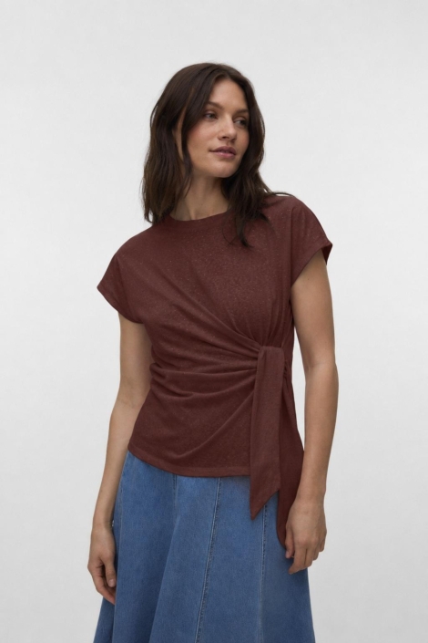 Vero Moda bordeaux dames t-shirt | Model