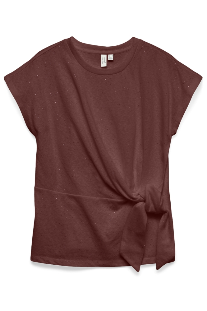Vero Moda bordeaux dames t-shirt | Vooraanzicht