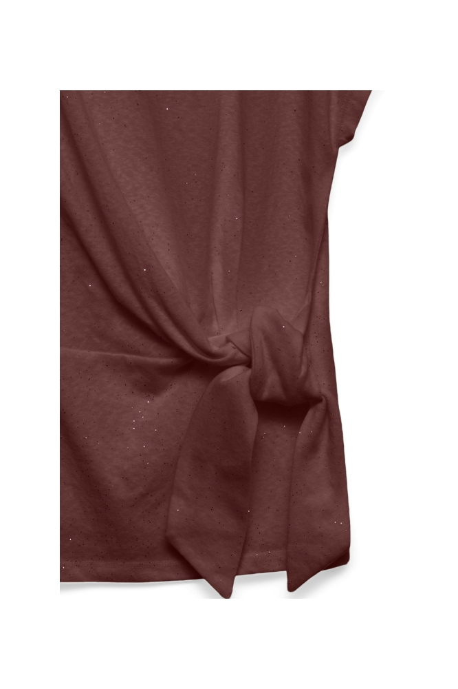 Vero Moda bordeaux dames t-shirt | Close up