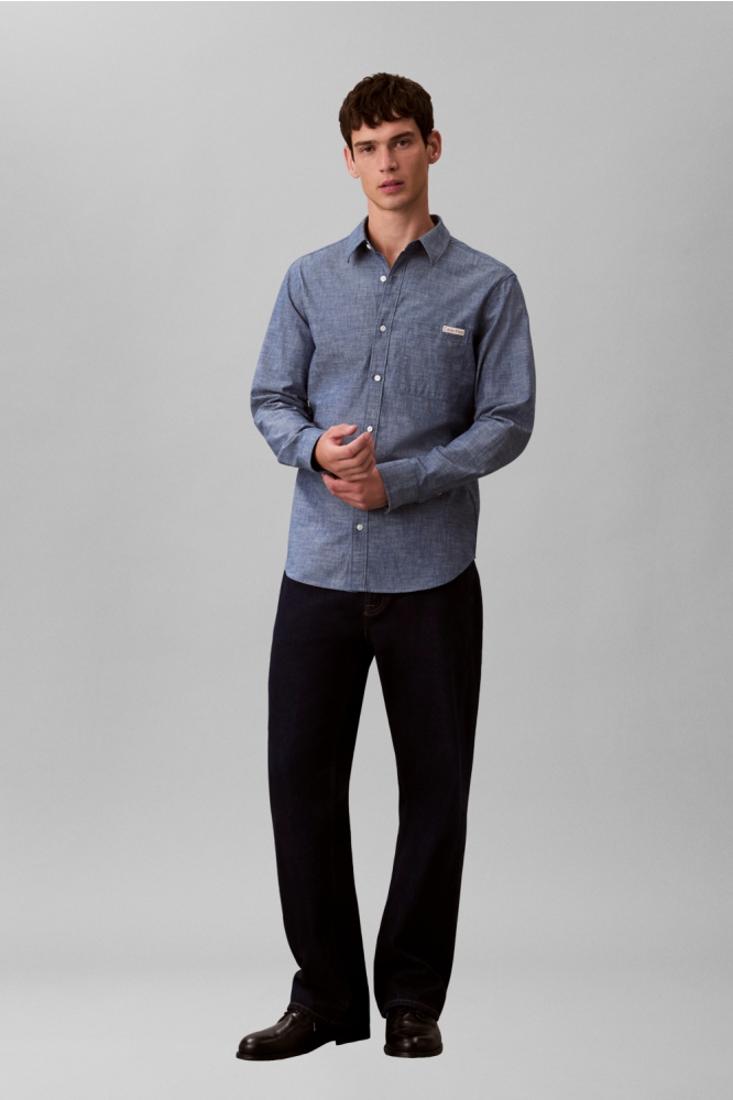 Calvin Klein blauwe heren overhemd | Model