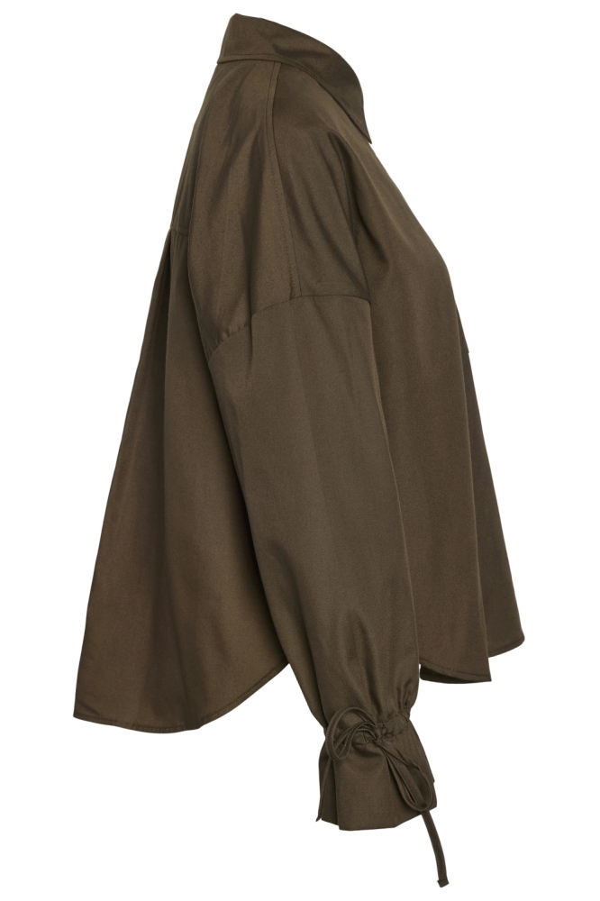 Noisy may bruine dames blouse | Zijaanzicht