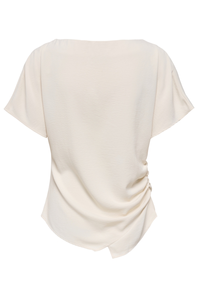 Jacqueline de Yong beige dames t-shirt | Achteraanzicht