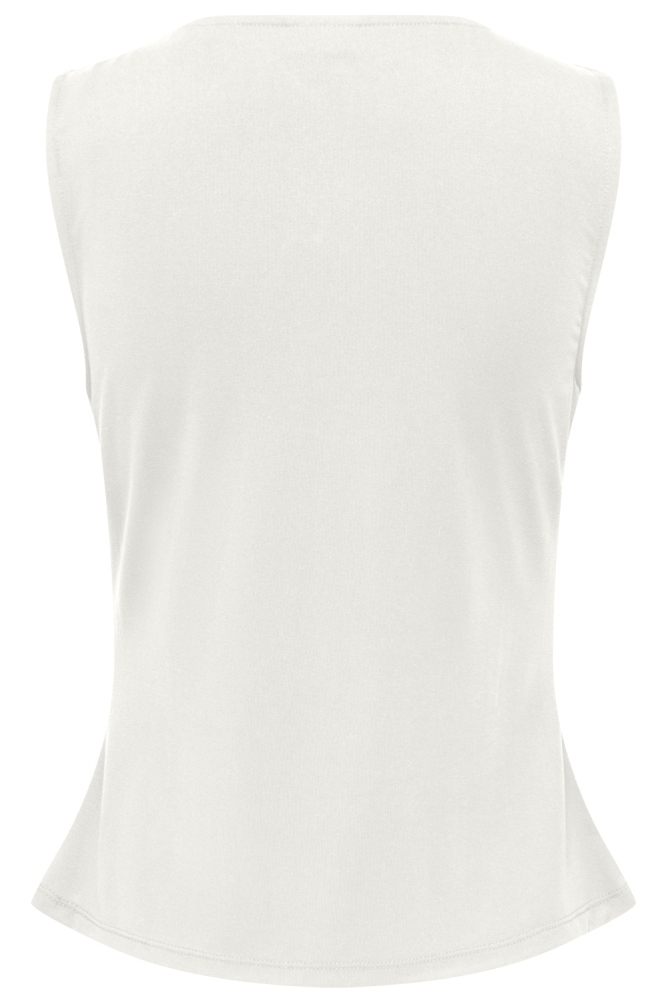 Jacqueline de Yong ecru dames top | Achteraanzicht