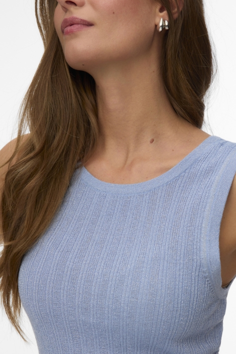 Vero Moda blauwe dames top | Close up