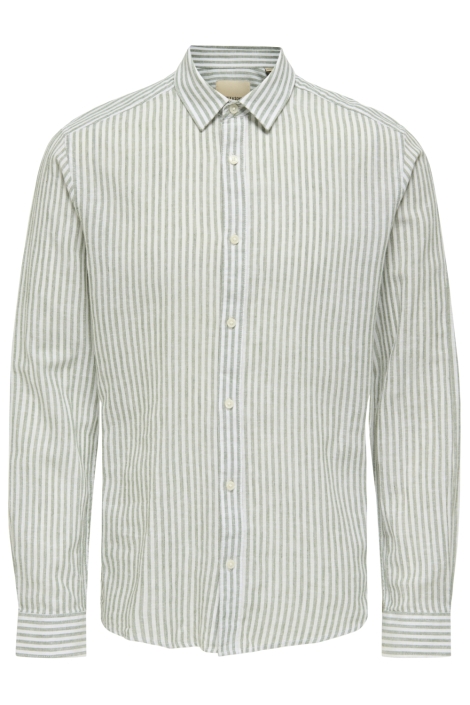 Only & Sons groene heren overhemd | Vooraanzicht