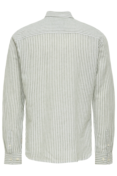 Only & Sons groene heren overhemd | Achteraanzicht