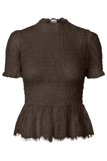 Pieces pcjilly ss lace top jrs d2d Bruin