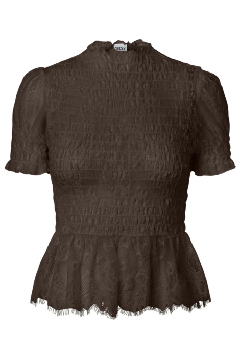 Pieces bruine dames top | Vooraanzicht