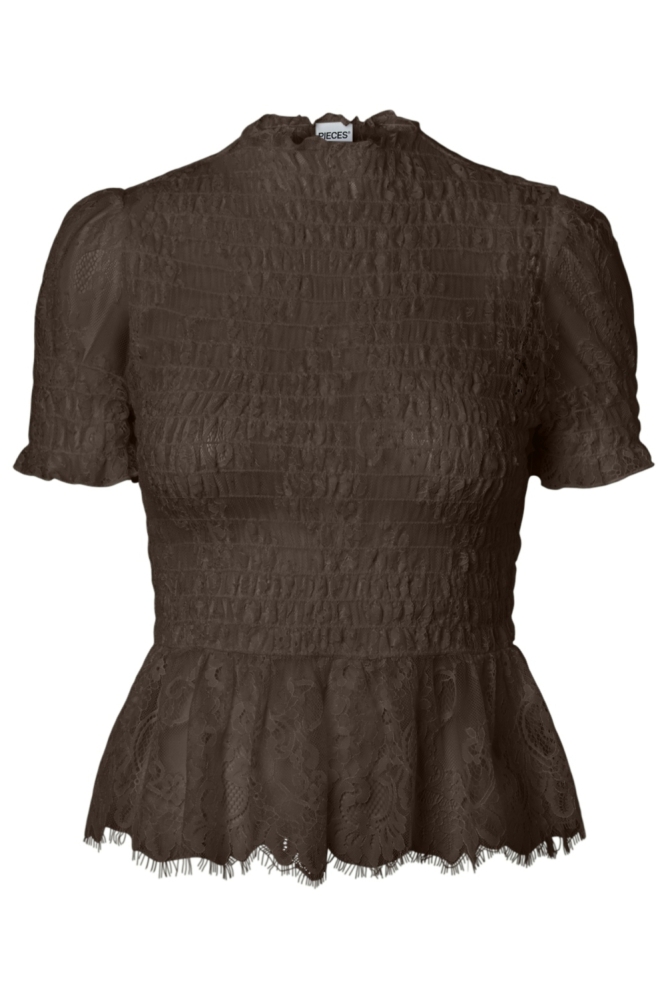 Pieces bruine dames top | Vooraanzicht