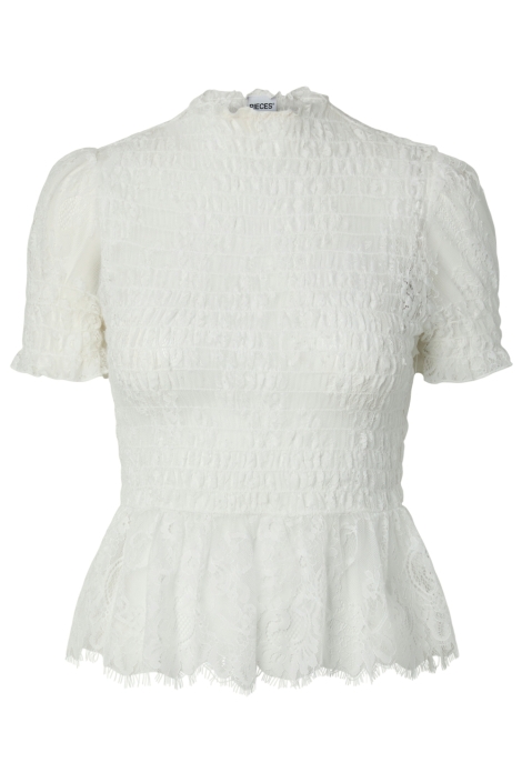 Pieces witte dames top | Vooraanzicht