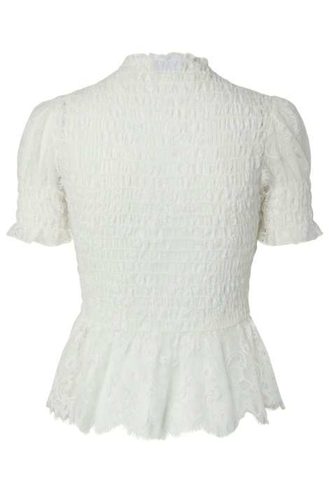 Pieces witte dames top | Achteraanzicht