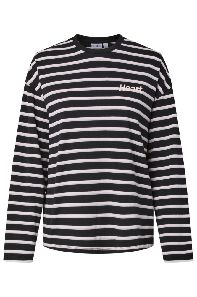 Pieces zwarte dames t-shirt | Vooraanzicht