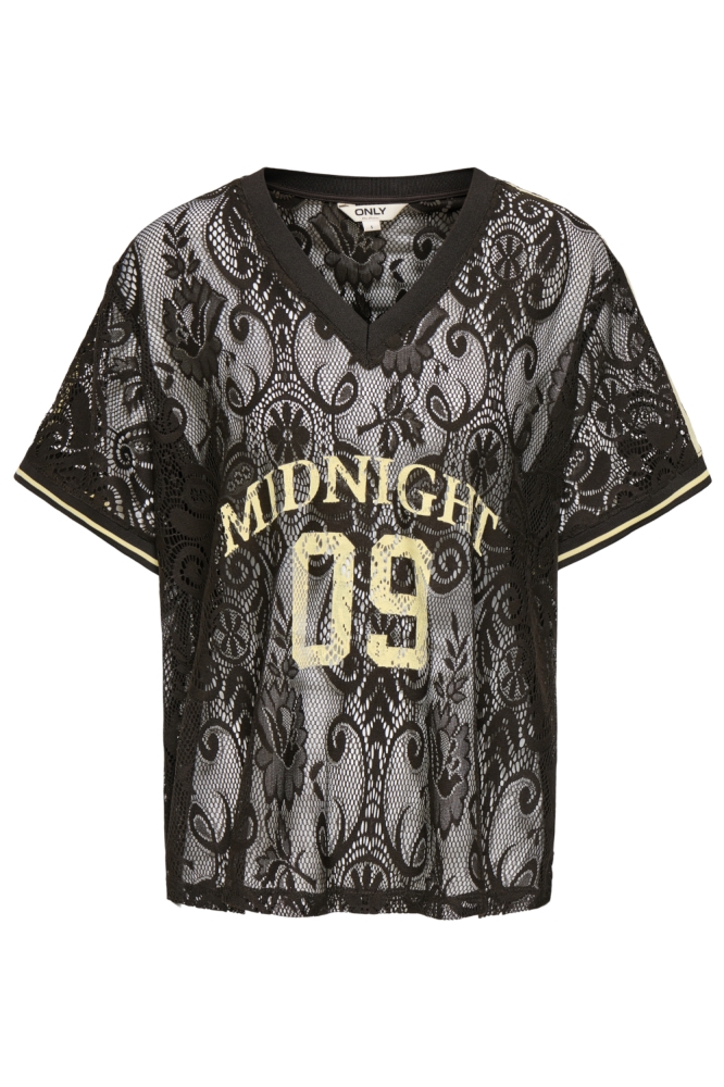 Only bruine dames t-shirt | Vooraanzicht