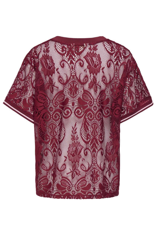 Only rode dames t-shirt | Achteraanzicht