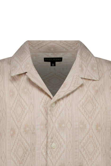 Cars zand heren overhemd | Close up