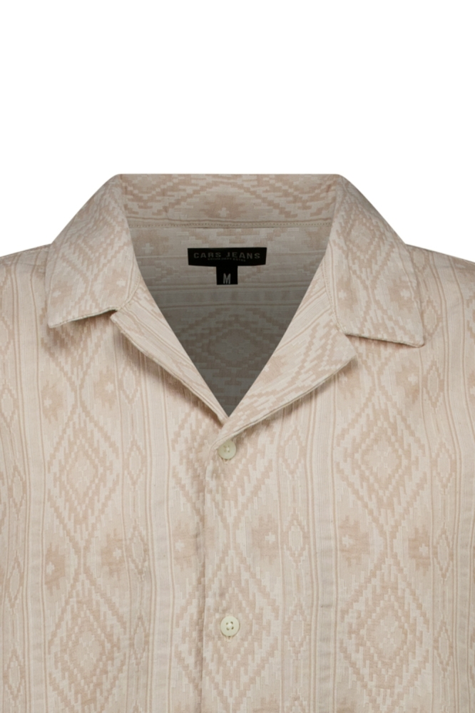 Cars zand heren overhemd | Close up