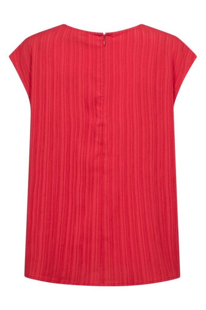 Freequent rode dames t-shirt | Achteraanzicht