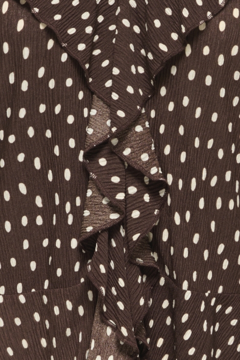 Only bruine dames blouse | Kleurstaal