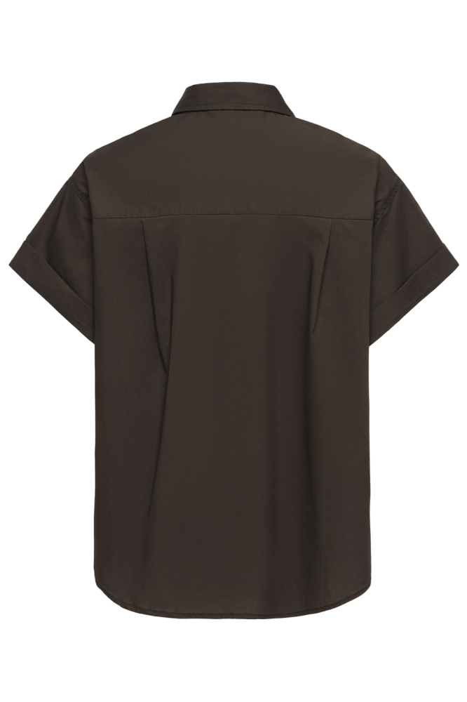 Only bruine dames blouse | Achteraanzicht