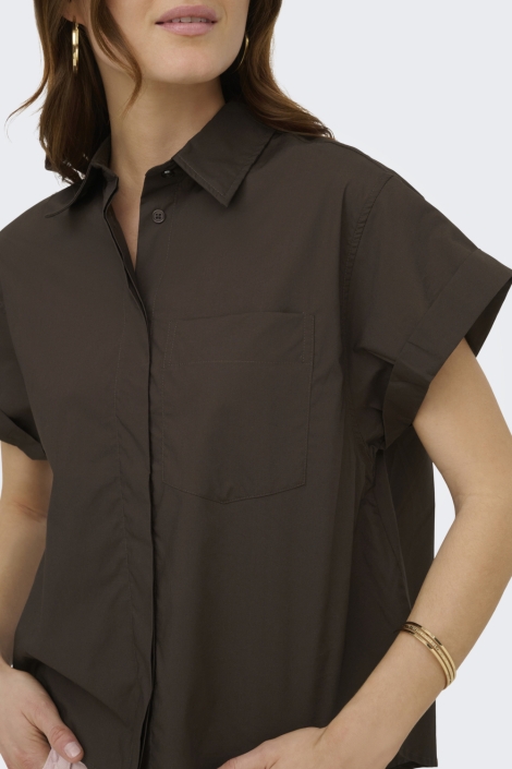 Only bruine dames blouse | Close up