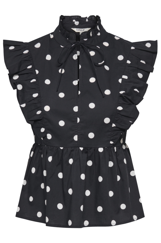 Only zwarte dames blouse | Vooraanzicht