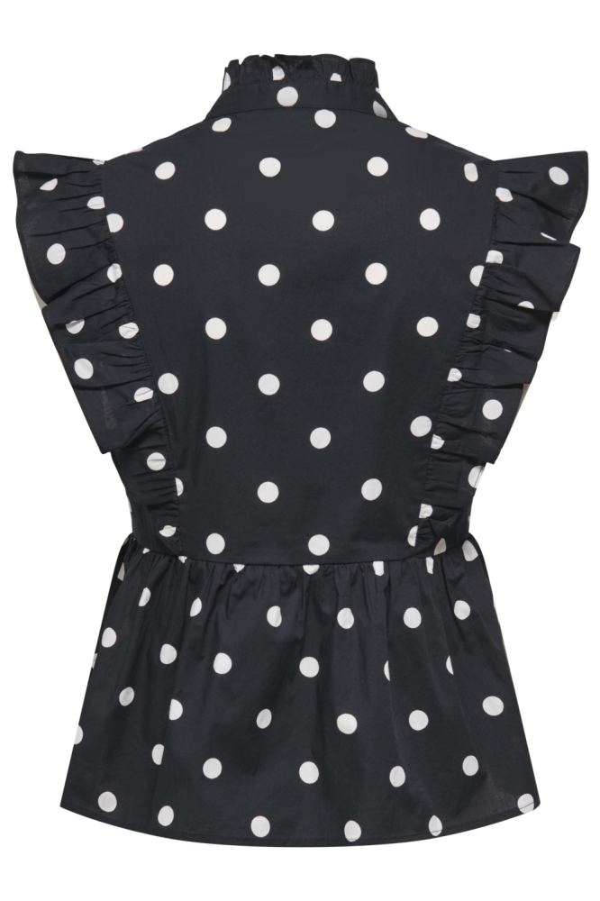 Only zwarte dames blouse | Achteraanzicht