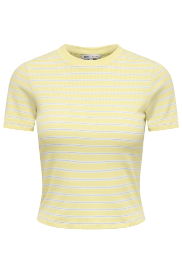 Only T-shirt ONLLUPE S/S STRIPE TEE JRS NOOS 15365524 DOUBLE CREAM/CD/BLUE S