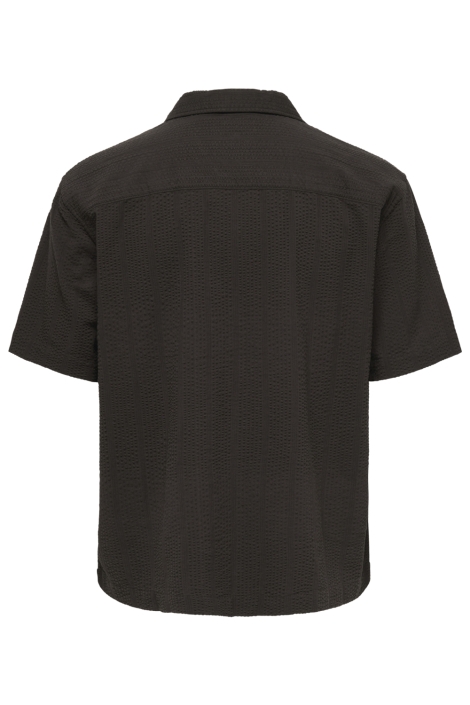 Only & Sons bruine heren overhemd | Achteraanzicht
