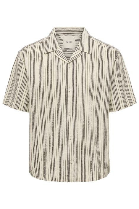 Only & Sons ecru heren overhemd | Vooraanzicht