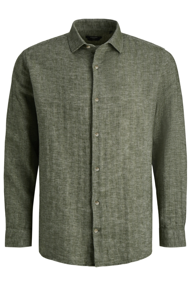 Jack & Jones groene heren overhemd | Vooraanzicht