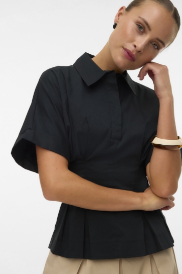 Vero Moda vmfriba 2/4 shirt wvn Zwart