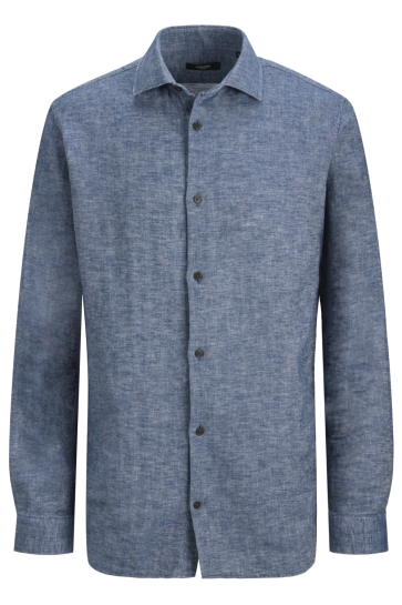 Jack & Jones jprblaparker linen blend l/s shirt Blauw
