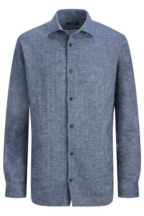 Jack & Jones blauwe heren overhemd | Vooraanzicht