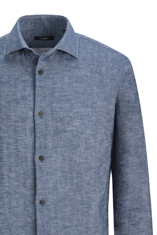 Jack & Jones blauwe heren overhemd | Close up