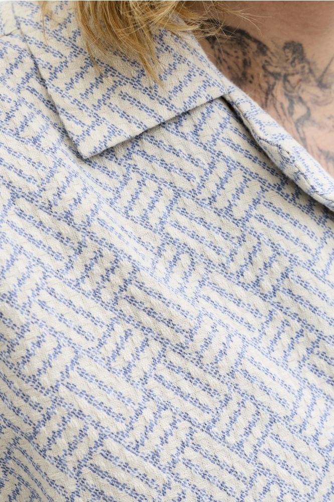 Jack & Jones blauwe heren overhemd | Close up