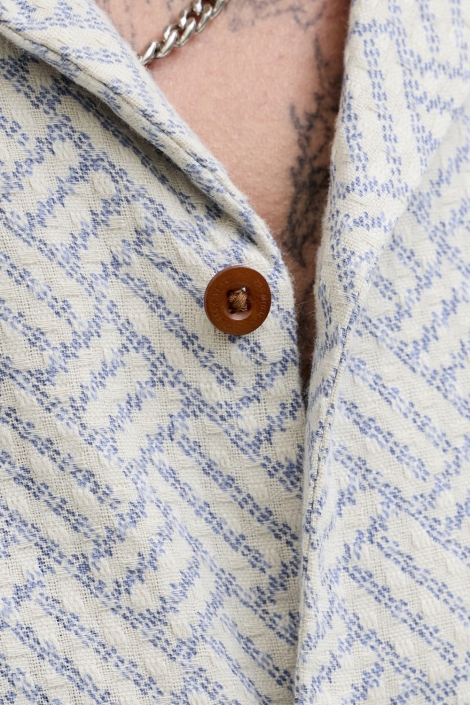 Jack & Jones blauwe heren overhemd | Close up