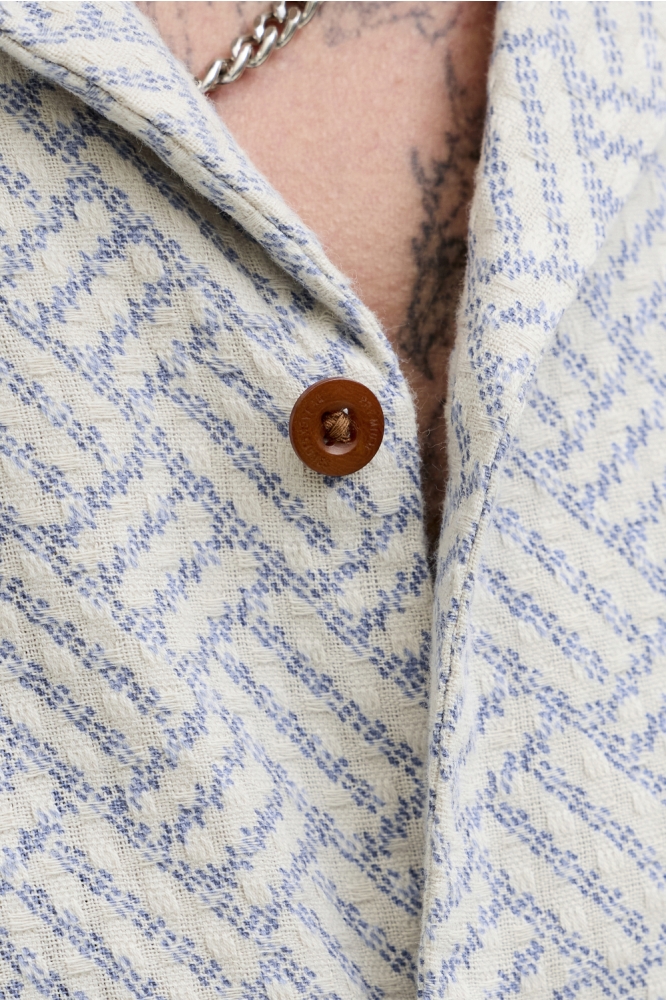 Jack & Jones blauwe heren overhemd | Close up