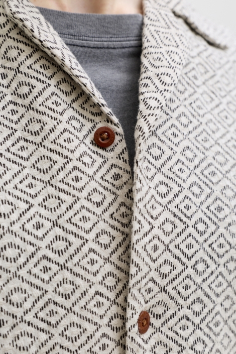 Jack & Jones beige heren overhemd | Close up