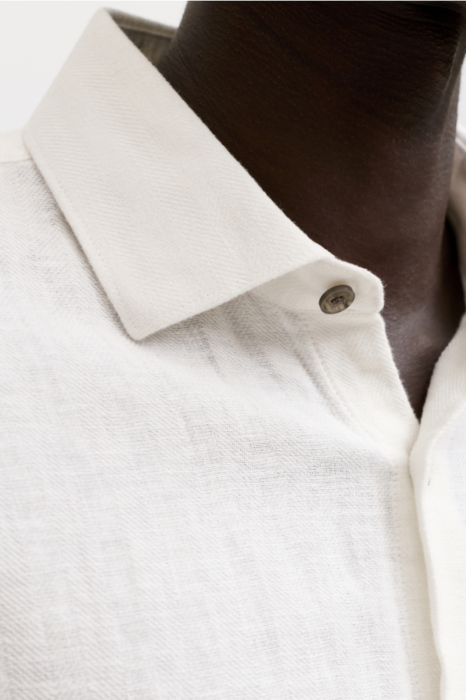 Jack & Jones witte heren overhemd | Close up