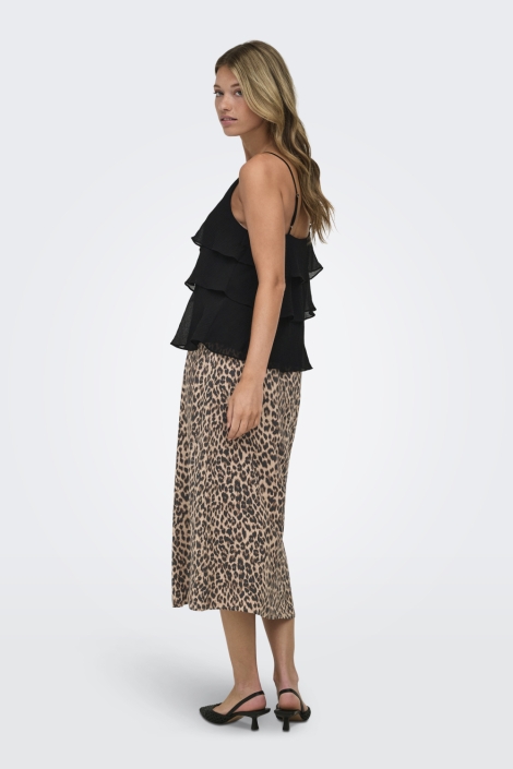 Only zwarte dames top | Model achteraanzicht