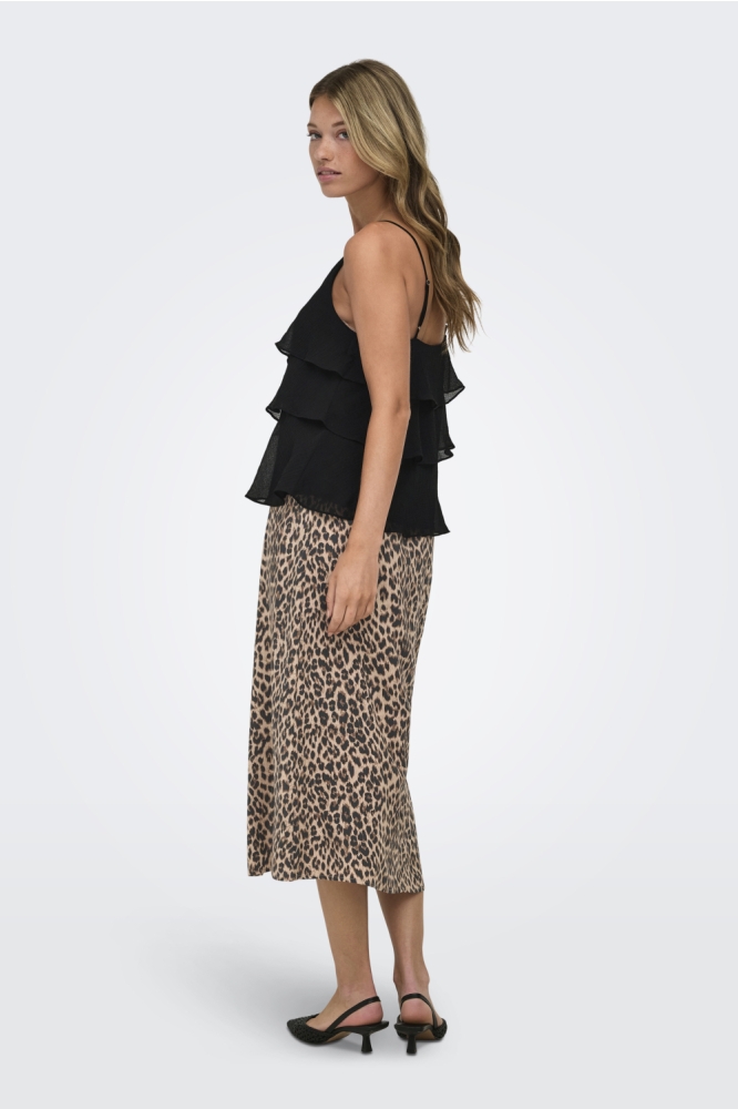 Only zwarte dames top | Model achteraanzicht