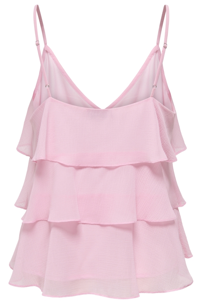 Only roze dames top | Achteraanzicht