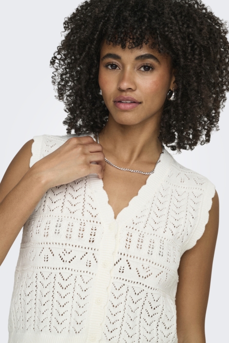 Only witte dames gilet | Close up