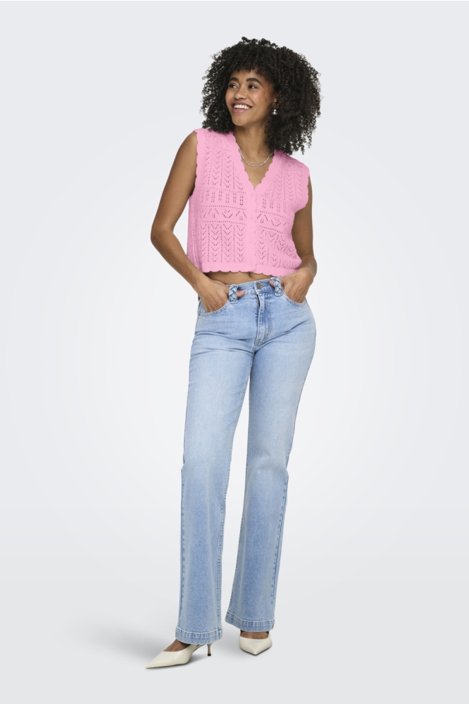 Only roze dames gilet | Model