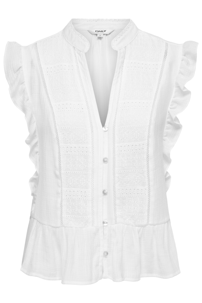 Only witte dames blouse | Vooraanzicht