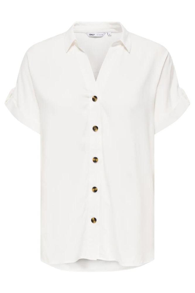Only witte dames blouse | Vooraanzicht
