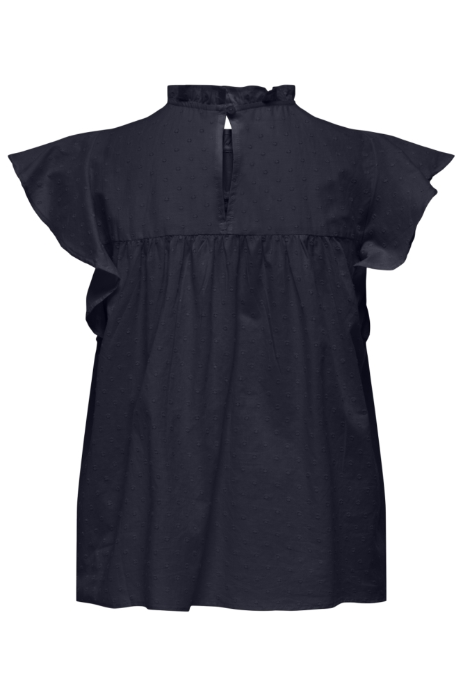 Only blauwe dames top | Achteraanzicht