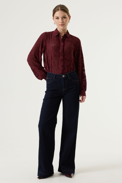 Garcia bordeaux dames blouse | Model